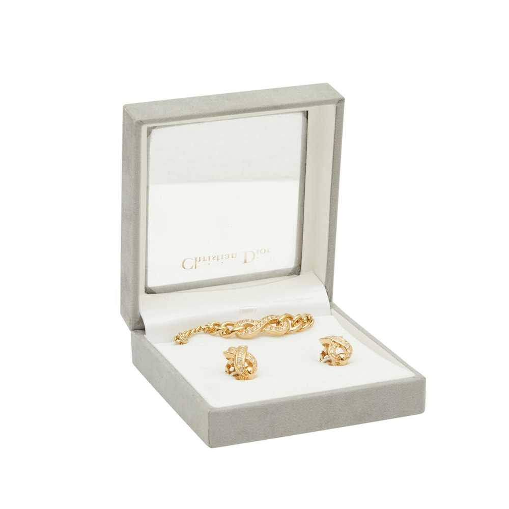 1980s Infinity Necklace & Earrings Set by Christian Dior