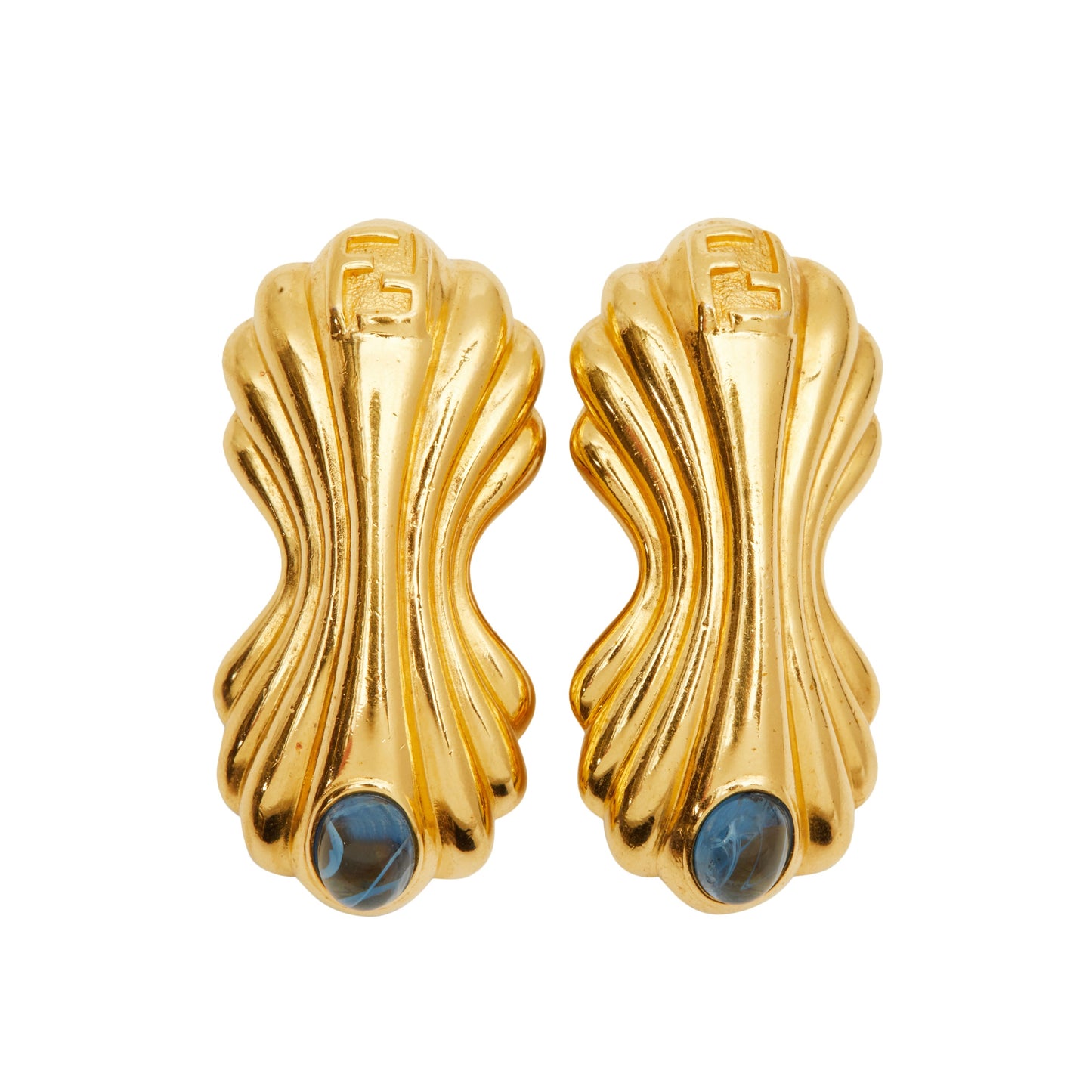 1980s Gripoix Glass Earrings by Fendi